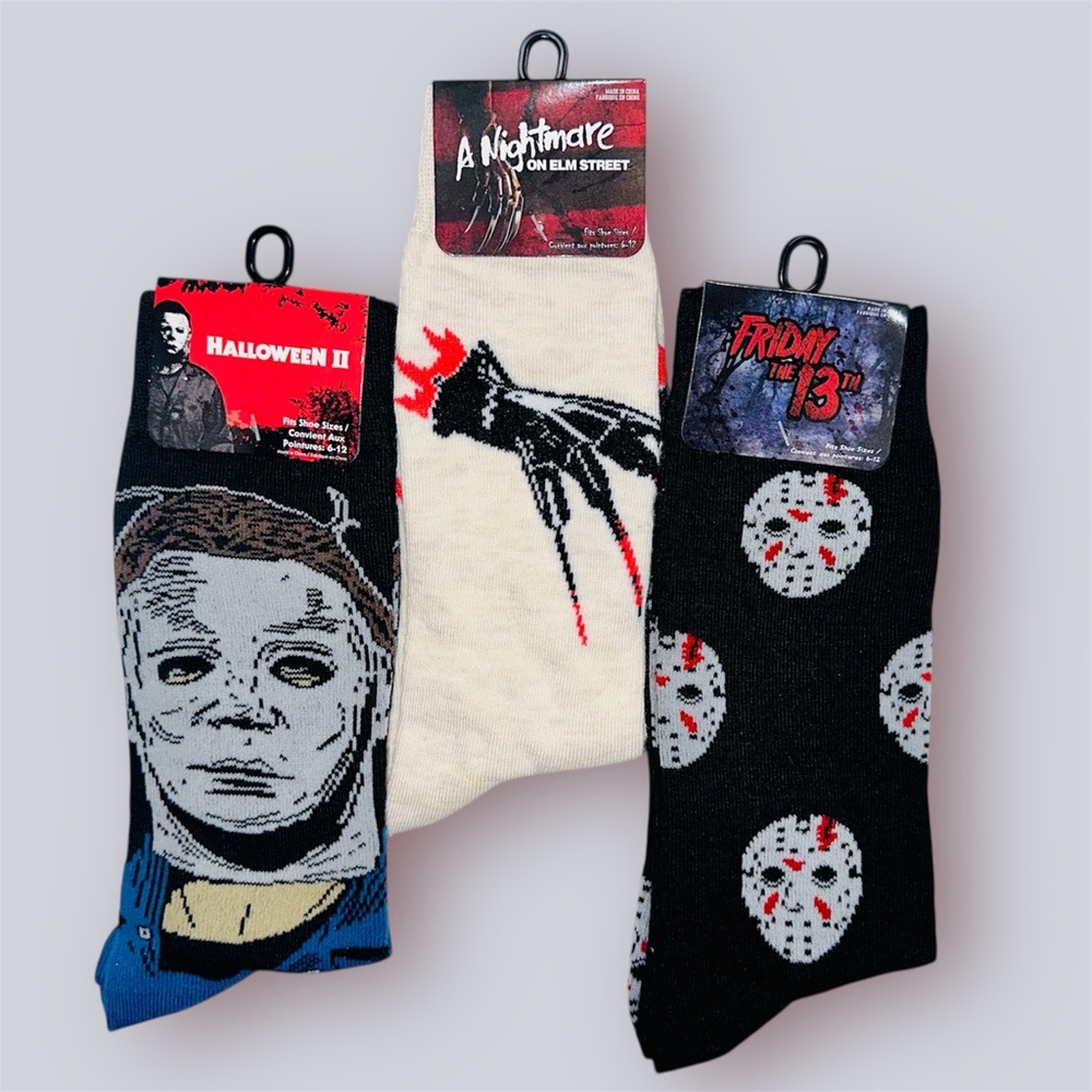 New Horror 3pc Sock Set